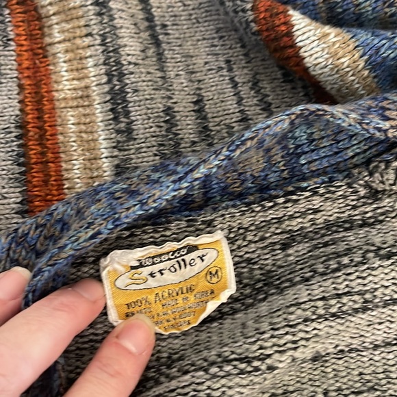 Stroller Vintage Cardigan with Aztec Design Size Medium - Picture 12 of 14
